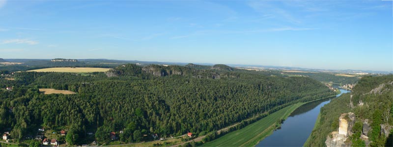 Blick von der Bastei zur Elbe