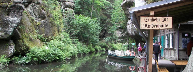 Bootsstation zur Kahnfahrt auf der Oberen Schleuse