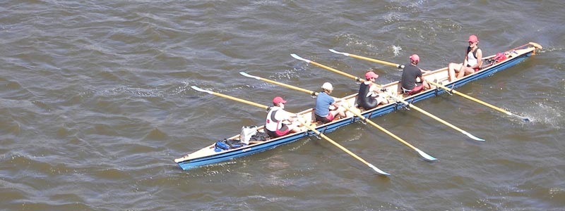 Rudern auf der Elbe